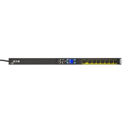 Eaton Managed Rack PDU EMA113-10, 0U, 16 A, 120 V, NEMA L5-20P / 5-20P, (8) NEMA 5-20R
