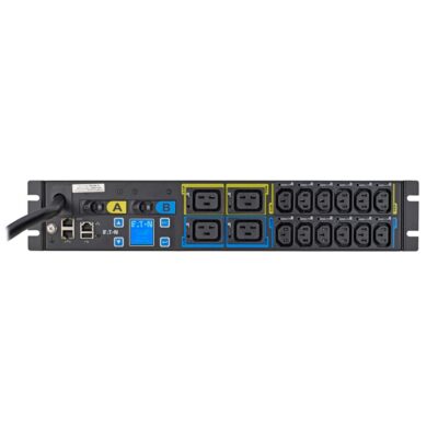 Eaton Metered Input Rack PDU EMIU06-10, 2U, 24 A, 200-240 V, NEMA L6-30P, (12) C13 + (4) C19